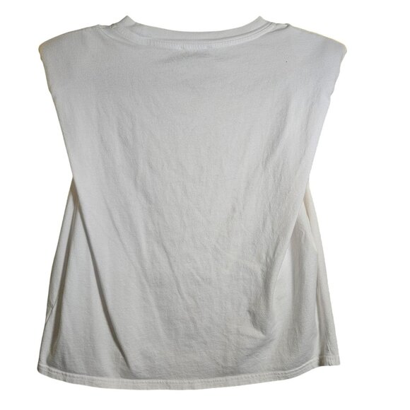 Babaton Women Shoulder Pad Tee White L Power Basics, Old Money Athflow Layering - Picture 3 of 8